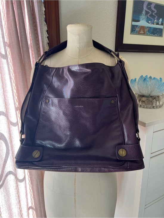 Samsara Handbags - Women's Shoulder Bag in Deep Plum vegan